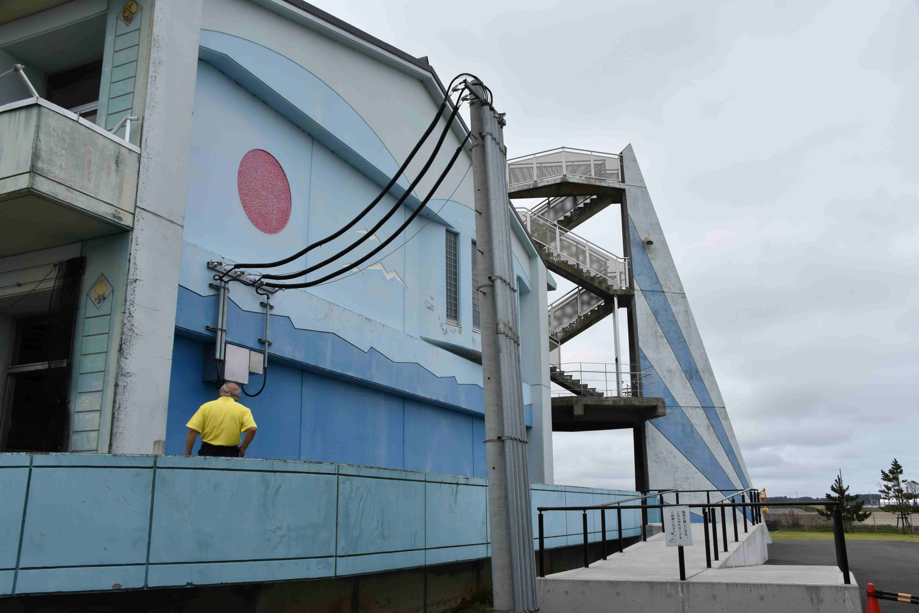 請戸小学校の側面（浪江町）